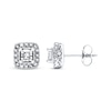 Thumbnail Image 1 of Previously Owned Diamond Earrings 1/4 ct tw Princess-cut 10K White Gold