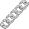 Thumbnail Image 2 of Previously Owned Men's Diamond Curb Link Bracelet 1 ct tw Sterling Silver 8.5"