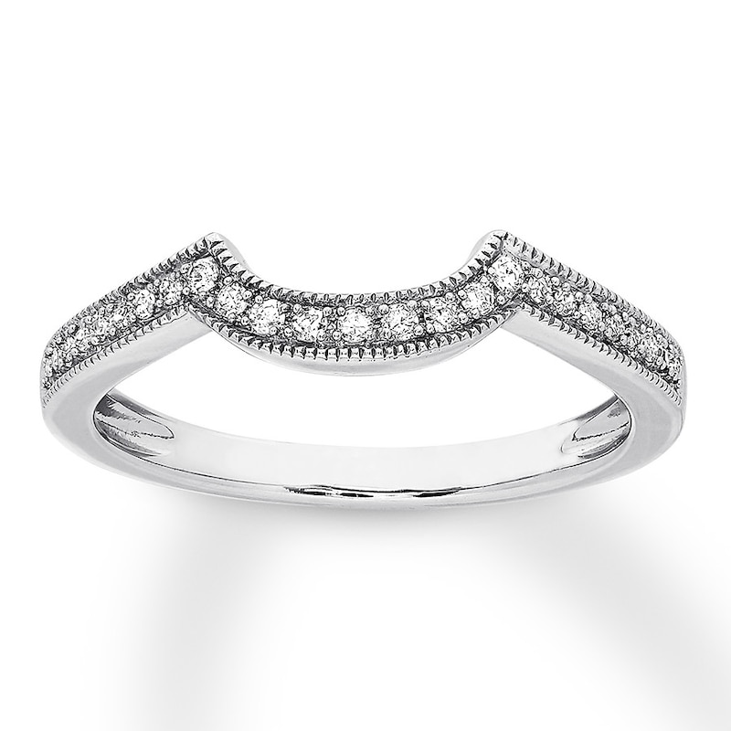 Main Image 1 of Previously Owned Diamond Wedding Band 1/8 ct tw Round-cut 14K White Gold