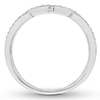 Thumbnail Image 2 of Previously Owned Diamond Wedding Band 1/8 ct tw Round-cut 14K White Gold