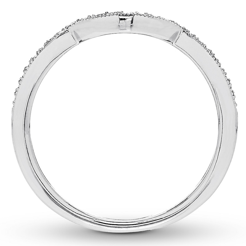Main Image 2 of Previously Owned Diamond Wedding Band 1/8 ct tw Round-cut 14K White Gold