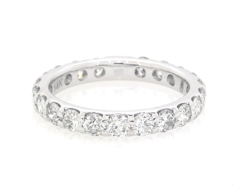 Main Image 1 of Previously Owned Diamond Sizeable Eternity Ring 2 ct tw Round-cut 14K White Gold