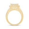 Previously Owned Diamond Engagement Ring 2-5/8 ct tw Princess & Round-cut 14K Yellow Gold
