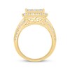 Thumbnail Image 3 of Previously Owned Diamond Engagement Ring 2-5/8 ct tw Princess & Round-cut 14K Yellow Gold