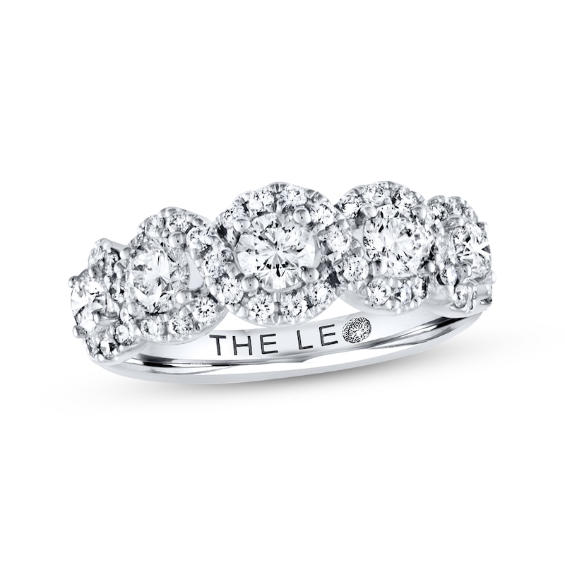 Previously Owned THE LEO Diamond Anniversary Ring 1-1/2 ct tw Round-cut 14K White Gold