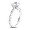 Thumbnail Image 3 of Previously Owned THE LEO Diamond Engagement Ring 1-3/8 ct tw Princess & Round-cut 14K White Gold