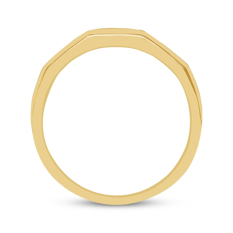 Previously Owned Men's Diamond Wedding Band 1/10 ct tw Round-cut 10K Yellow Gold