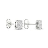 Thumbnail Image 4 of Previously Owned Diamond Halo Stud Earrings 1/2 ct tw Round-Cut 10K White Gold