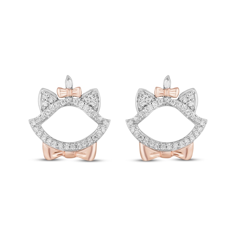 Main Image 2 of Previously Owned Disney Treasures The Aristocats Diamond Earrings 1/10 ct tw Sterling Silver & 10K Rose Gold