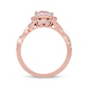 Previously Owned Neil Lane Morganite Engagement Ring 3/4 ct tw Round-cut Diamonds 14K Rose Gold