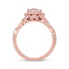 Thumbnail Image 3 of Previously Owned Neil Lane Morganite Engagement Ring 3/4 ct tw Round-cut Diamonds 14K Rose Gold - Size 11