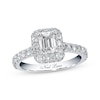 Thumbnail Image 1 of Previously Owned Neil Lane Diamond Engagement Ring 1-3/8 ct tw Emerald & Round-cut 14K White Gold Size 7