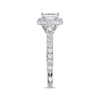 Thumbnail Image 2 of Previously Owned Neil Lane Diamond Engagement Ring 1-3/8 ct tw Emerald & Round-cut 14K White Gold Size 7