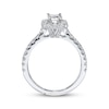 Thumbnail Image 3 of Previously Owned Neil Lane Diamond Engagement Ring 1-3/8 ct tw Emerald & Round-cut 14K White Gold Size 7