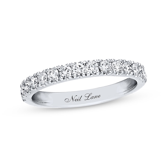 Previously Owned Neil Lane Diamond Wedding Band 1/2 ct tw Round-cut 14K White Gold Size 8