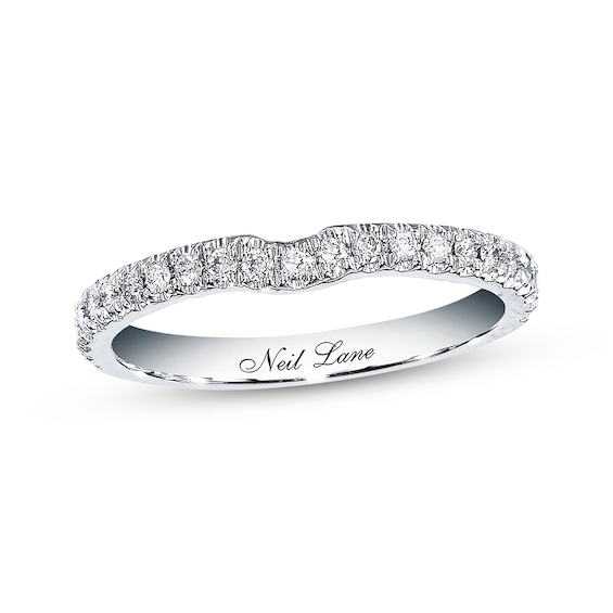 Previously Owned Neil Lane Wedding Band 1/5 ct tw Round-cut Diamonds 14K White Gold Size 10