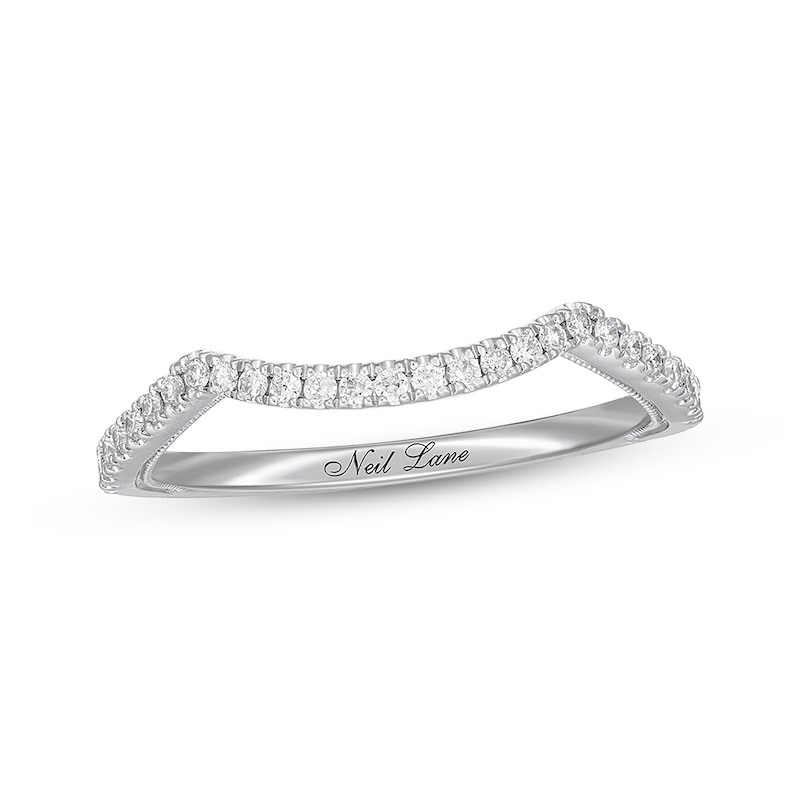 Main Image 1 of Previously Owned Neil Lane Diamond Wedding Band 1/5 ct tw Round-cut 14K White Gold Size 4.75