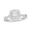 Thumbnail Image 0 of Previously Owned Neil Lane Diamond Engagement Ring 1 ct tw Princess & Round-cut 14K White Gold - Size 4