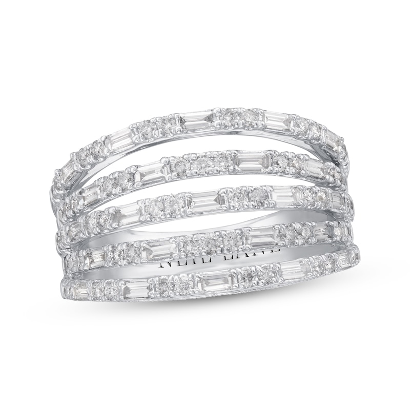 Main Image 1 of Previously Owned Neil Lane Diamond Ring 1 ct tw Round & Baguette-cut 14K White Gold