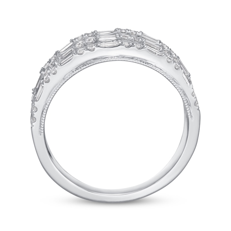 Main Image 3 of Previously Owned Neil Lane Diamond Ring 1 ct tw Round & Baguette-cut 14K White Gold