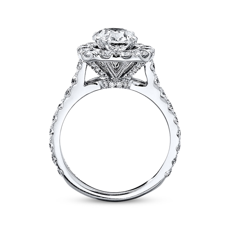 Main Image 3 of Previously Owned Neil Lane Engagement Ring 2-3/4 ct tw Round-cut Diamonds 14K White Gold - Size 4.5