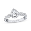 Previously Owned Neil Lane Engagement Ring 3/4 ct tw Pear & Round-cut Diamonds 14K White Gold