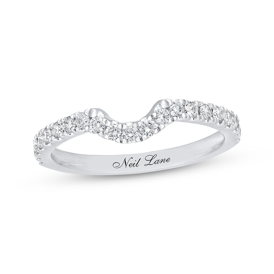 Previously Owned Neil Lane Wedding Band 3/8 ct tw Round-cut Diamonds 14K White Gold Size 11.25