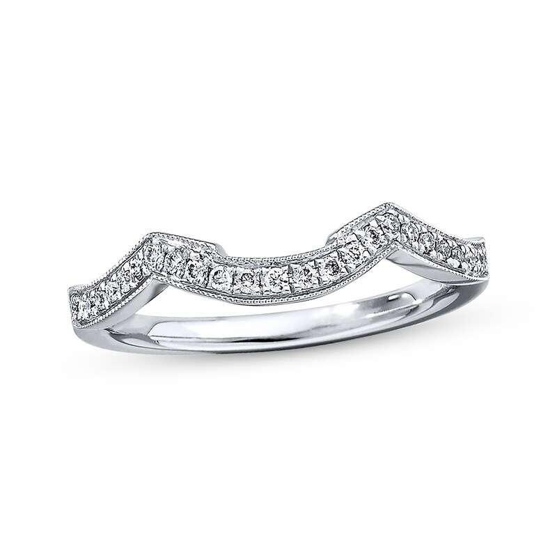Previously Owned Neil Lane Wedding Band 1/8 ct tw Round-cut Diamonds 14K White Gold