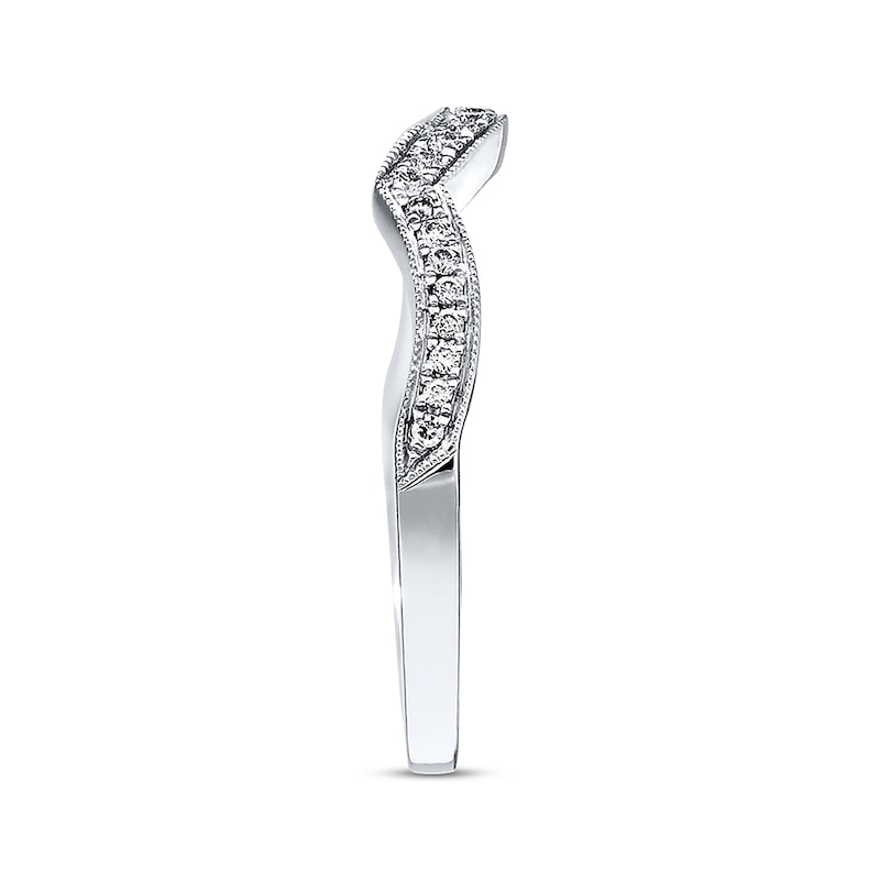Previously Owned Neil Lane Wedding Band 1/8 ct tw Round-cut Diamonds 14K White Gold
