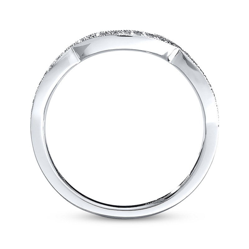 Previously Owned Neil Lane Wedding Band 1/8 ct tw Round-cut Diamonds 14K White Gold