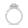 Previously Owned Neil Lane Aquamarine Engagement Ring 3/4 ct tw Round-cut Diamonds 14K White Gold