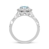 Thumbnail Image 2 of Previously Owned Neil Lane Aquamarine Engagement Ring 3/4 ct tw Round-cut Diamonds 14K White Gold - Size 4