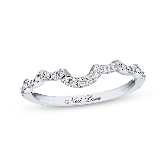 Previously Owned Neil Lane Wedding Band 1/6 ct tw Round-cut Diamonds Platinum Size 6.5