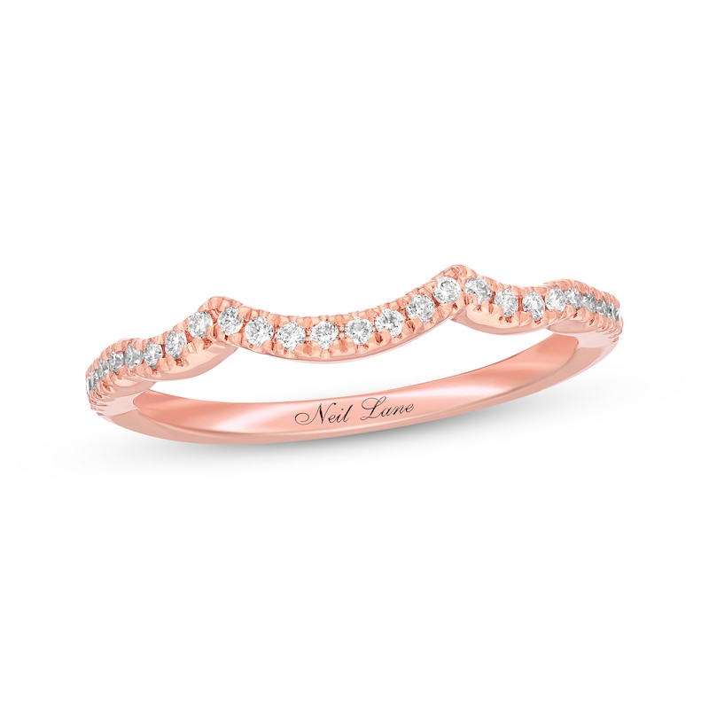 Previously Owned Neil Lane Wedding Band 1/6 ct tw Round-cut Diamonds 14K Rose Gold