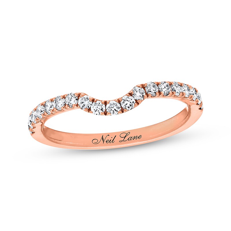 Main Image 1 of Previously Owned Neil Lane Wedding Band 3/8 ct tw Round-cut Diamonds 14K Rose Gold - Size 4