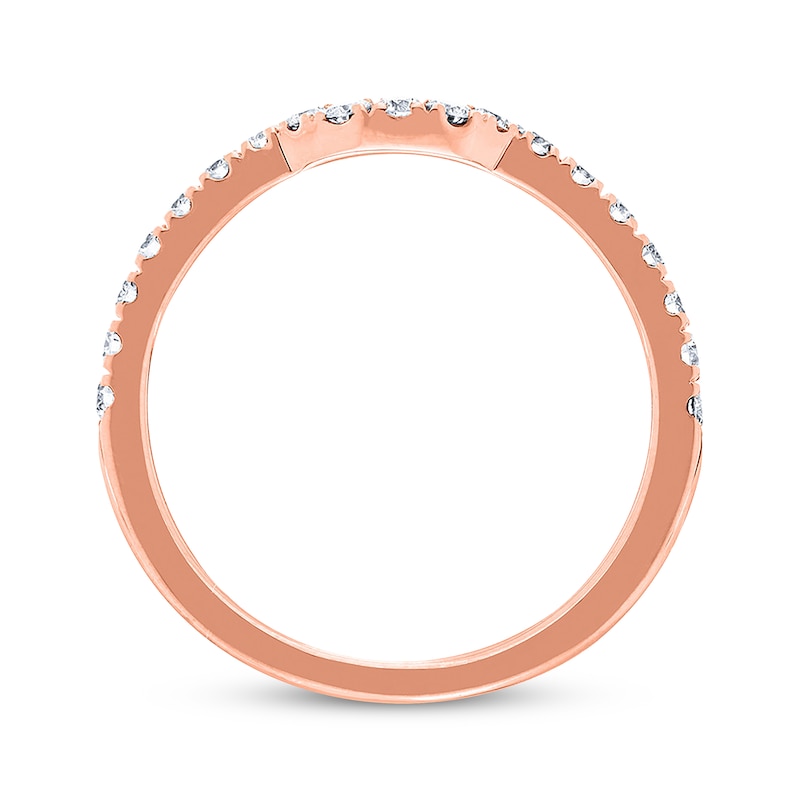 Main Image 3 of Previously Owned Neil Lane Wedding Band 3/8 ct tw Round-cut Diamonds 14K Rose Gold - Size 4