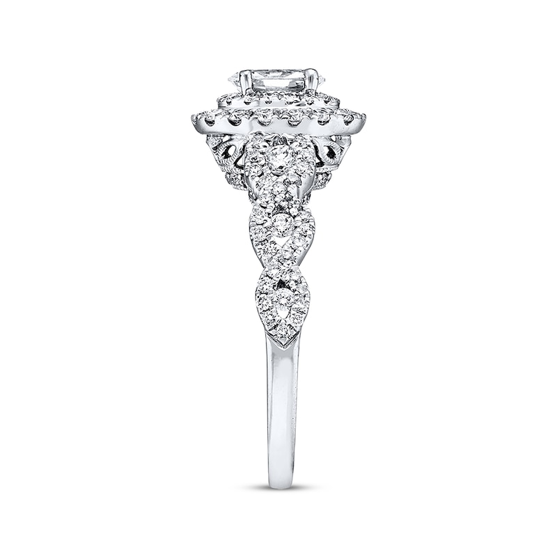 Previously Owned Neil Lane Engagement Diamond Ring 1-1/6 ct tw Oval & Round-cut 14K White Gold
