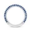 Thumbnail Image 3 of Previously Owned Neil Lane Diamond & Blue Sapphire Anniversary Band 1/2 ct tw 14K White Gold - Size 7.5