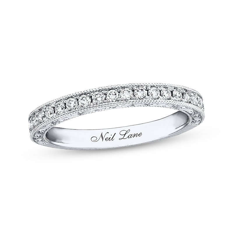 Previously Owned Neil Lane Diamond Wedding Band 1/3 ct tw Round-cut 14K White Gold