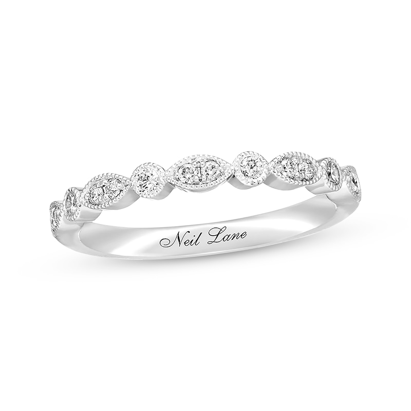 Main Image 1 of Previously Owned Neil Lane Diamond Wedding Band 1/5 ct tw Round-cut 14K Gold Size 4.5