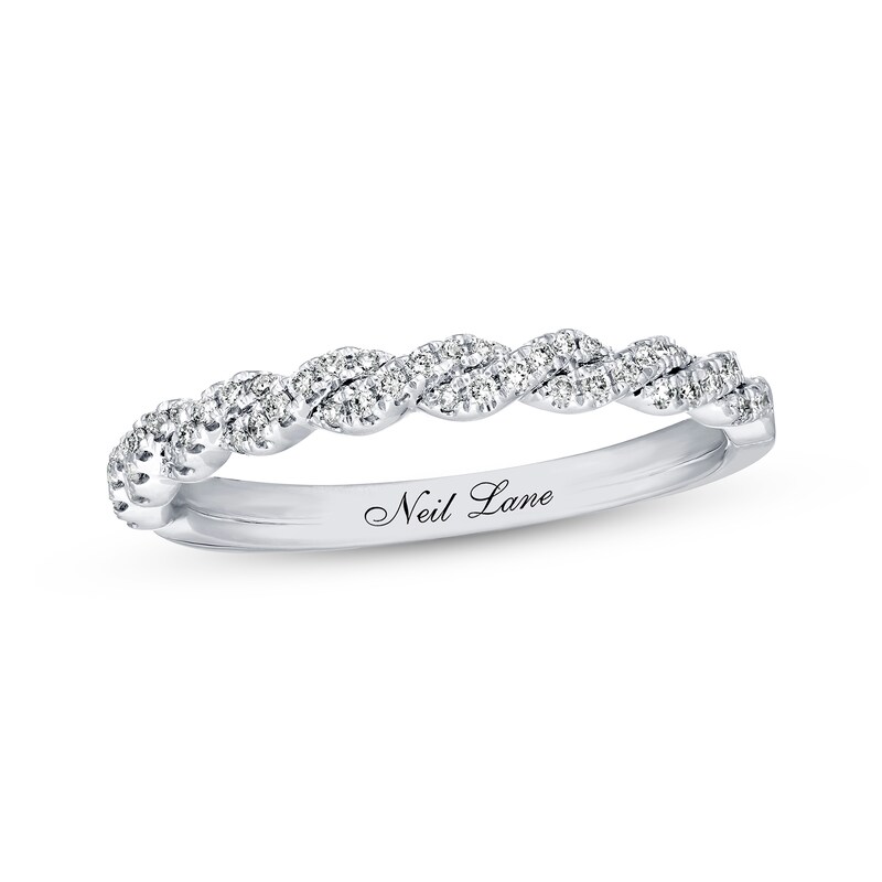 Main Image 1 of Previously Owned Neil Lane Wedding Band 1/5 ct tw Round-cut Diamonds 14K White Gold - Size 10
