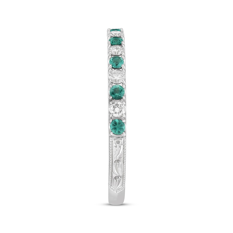Main Image 2 of Previously Owned Neil Lane Emerald Anniversary Band 1/5 ct tw Round-cut Diamonds 14K White Gold - Size 5