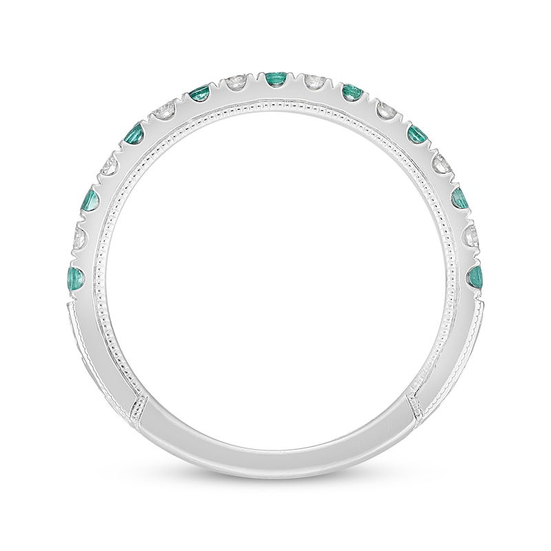 Main Image 3 of Previously Owned Neil Lane Emerald Anniversary Band 1/5 ct tw Round-cut Diamonds 14K White Gold - Size 5