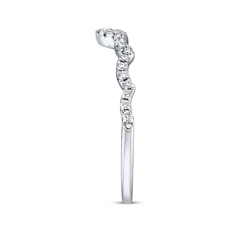 Main Image 2 of Previously Owned Neil Lane Wedding Band 1/6 ct tw Round-cut Diamonds 14K White Gold - Size 4