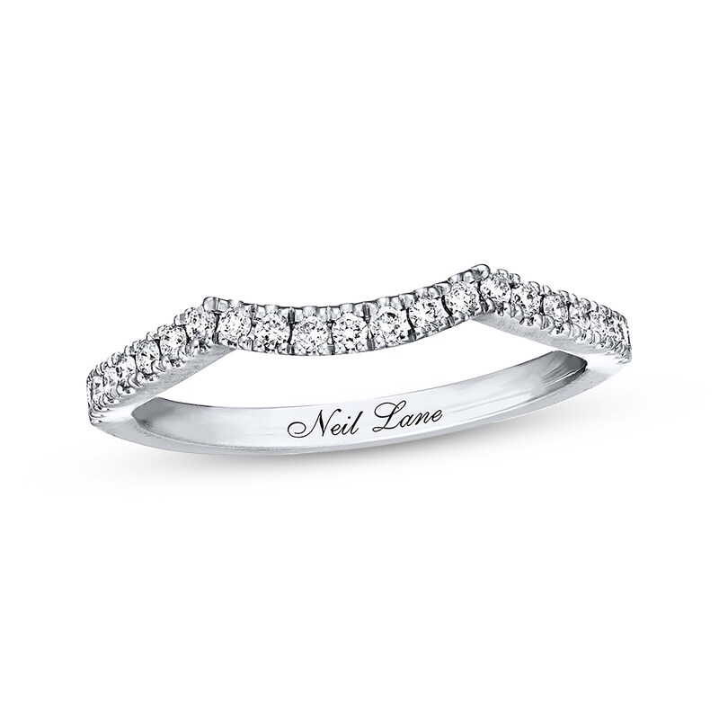 Main Image 1 of Previously Owned Neil Lane Wedding Band 1/4 ct tw Round-cut Diamonds 14K White Gold - Size 7