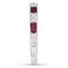 Thumbnail Image 3 of Previously Owned Neil Lane Ruby Anniversary Band 1/6 ct tw Diamonds 14K White Gold
