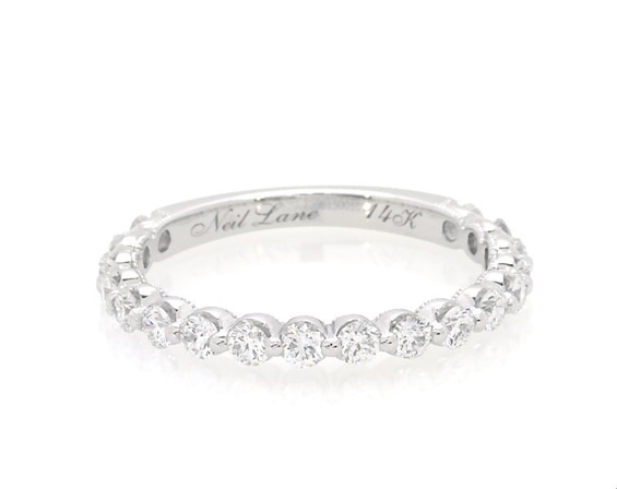Previously Owned Neil Lane Diamond Wedding Band 1/2 ct tw 14K White Gold Size 4.75