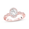 Previously Owned Diamond Oval Ring Setting 1/3 ct tw Round-cut 14K Rose Gold