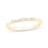 Thumbnail Image 1 of Previously Owned Diamond Anniversary Ring 1/5 ct tw Round & Baguette-cut 14K Yellow Gold
