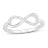 Thumbnail Image 1 of Previously Owned Diamond Infinity Ring 1/20 ct tw 10K White Gold